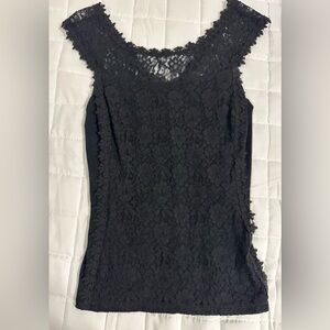 Express Elegant Black Lace Top